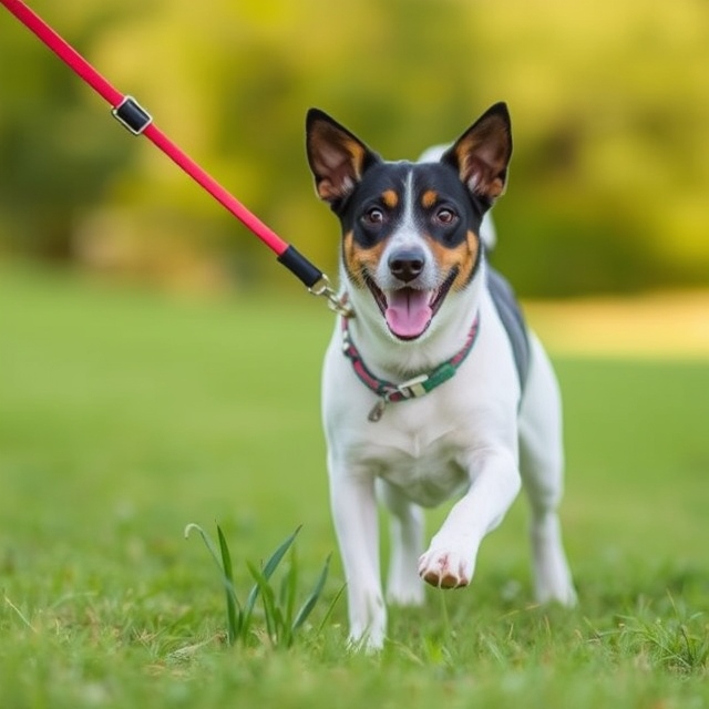 Hund zieht an der Leine